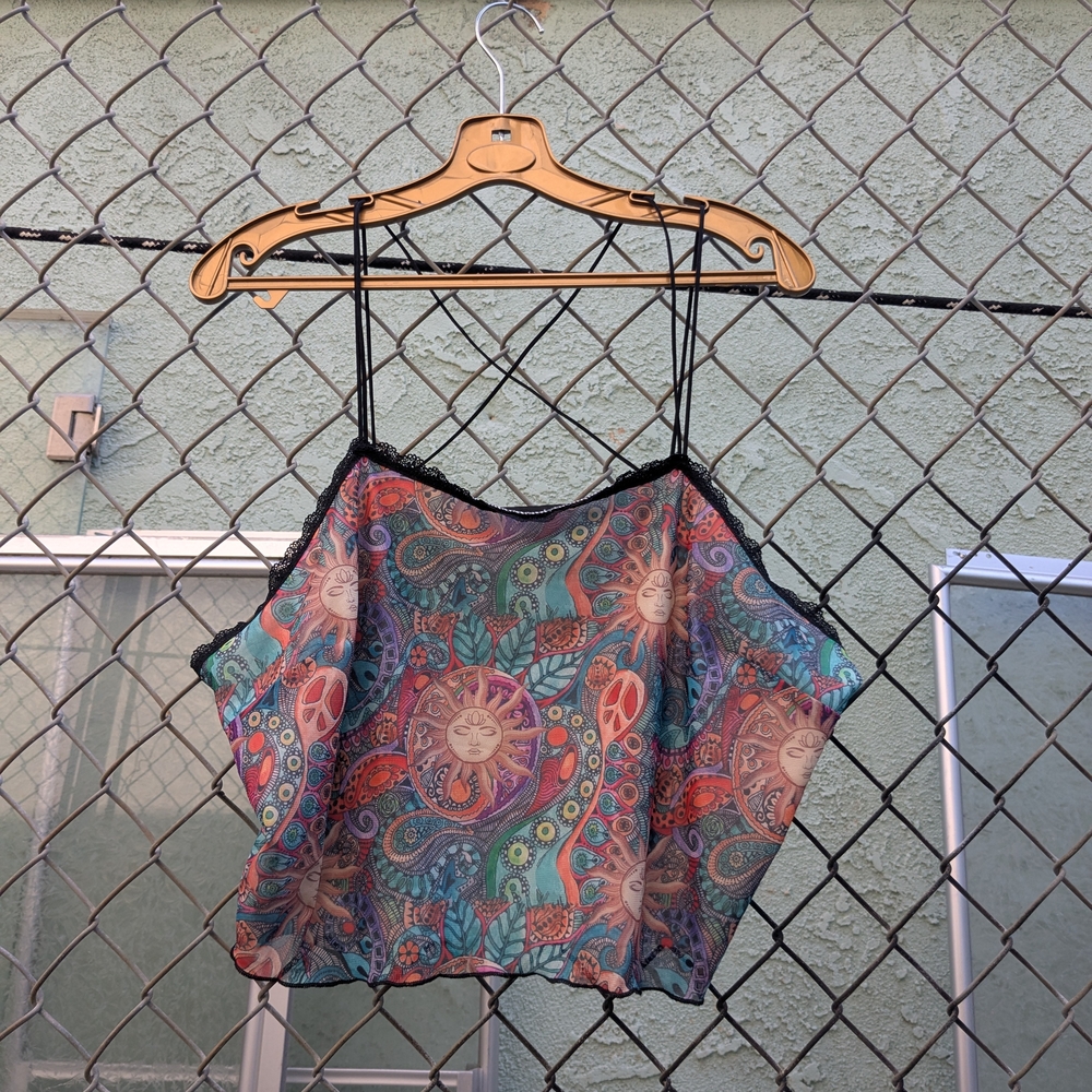 SHEIN Multicolor Boho Crop Top